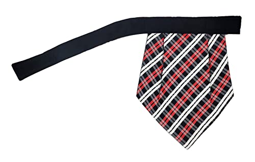 Image of formal cravat set for men with pocket square Men's Cravat Necktie, Self Design Microfiber Dark Multi color Free Size