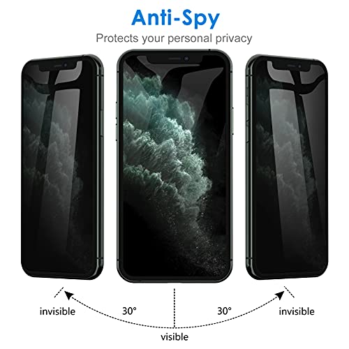 Jetech Privacy Screen Protector For Iphone 11 Pro Max 6.5-Inch With Camera Lens Protector, Anti Spy Tempered Glass Film, 2-Pack Each #TOP4