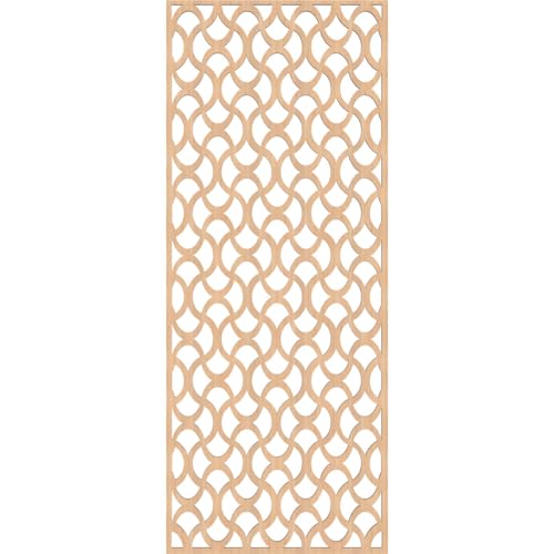 Image of Resort Decorative Pierced Fretwork Wood Wall Panels, 15 3 /8 inchW x 39 3 /8 inchH x 1 /4 inchT, Hickory
