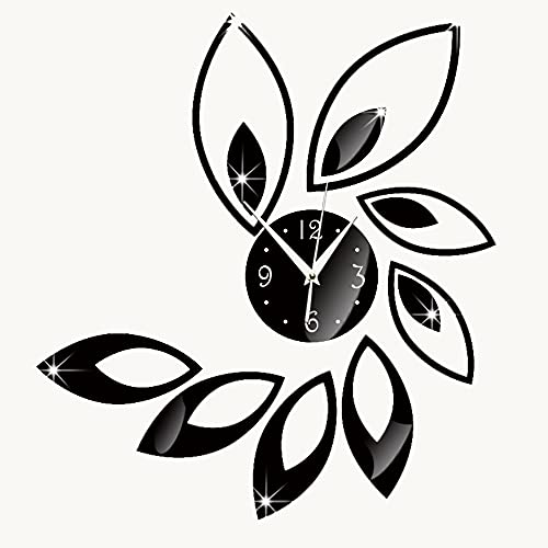 Jezoltd Wall Clock 3D DIY Silent Non-Ticking Removable 14