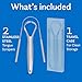 Ryvas Tongue Scraper for Adults (2-Pack) with Travel Case – Dual-Edge Oral Care Tool, Stainless Steel Design for Fresh Breath & Daily Hygiene
