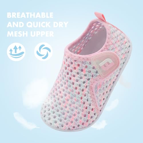Joinfree JR-A03-ZBB06-COLOR WHITEPINK-152 Kids Water Swim Shoes Toddler Sandals Barefoot Aqua Sock Quick Dry Breathable Walking Shoes School Shoes Sneakers thumb #1