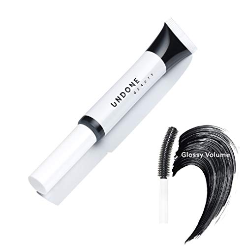 Undone Beauty Laze Lash Glaze Volumizing High Gloss Mascara with Curved Brush - Lightweight Formula for Naturally Boosted, Separated Eyelashes - Vegan and Cruelty Free - Gloss Black