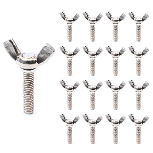 TA-VIGOR 10Pcs Wing Bolts Wing Screws, M5*20mm Wing Butterfly Bolts Butterfly Screws for Machine Fastener Machinery Equipment
