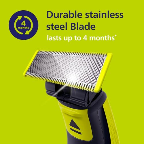 Image of Philips OneBlade Genuine Face Replacement Blade - Fits all OneBlade Handles, 4 Pack, QP240 /50
