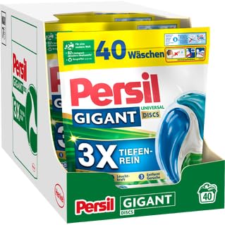 PERSIL Gigant Universal DISCS 4er-Set – Vollwaschmittel mit 3x Tiefenrein-Formel – Für hygienisch reine Wäsche & langanhaltende Frische in der Maschine