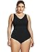 Produktbild SYROKAN Damen Sport Badeanzug Einteiler Figurformend ohne Bügel Schwarz 48