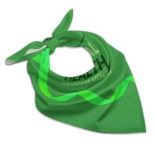 Csemeie Mental Health Awareness Month Bandana Hair Scarf Headband Adjustable Neckerchief for Men Women Decor