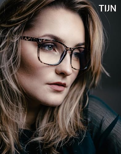 Image of TIJN Blue Light Blocking Glasses for Women Men Clear Frame Square Nerd Eyeglasses Anti Blue Ray Computer Screen Glasses