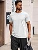 SMENG White T Shirt Men Short Sleeve Round Neck Tee Tops Running Hiking Breathable Wicking Dry Fit Tshirt Mens White S #1