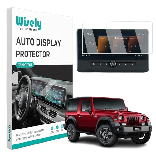Image of Wisely Screen Guard for MAHINDRA THAR & THAR ROXX Car [2024-26 Running] - 10.25 Inch Infotainment Display System Protector Fit For Thar LXT RWD, 4WD - Thar Rox MX1 MX3 MX5 AX3 L AX5 L AX7 L 4x2 4x4 - Stereo Accessories - Touch Responsive - HD Clear