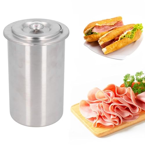 Ham Maker Stainless Steel Healthy Homemade Deli Meat Press Kitchen Bacon Boiler Pot Pan Stove with Thermometer Ham Maker Ham Maker