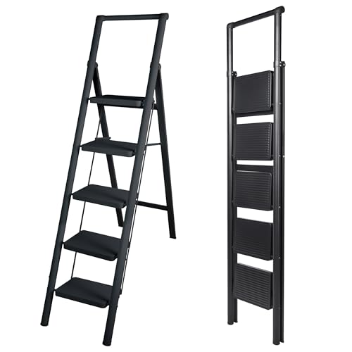 UZIRO Escalera Plegable 5 Peldaños