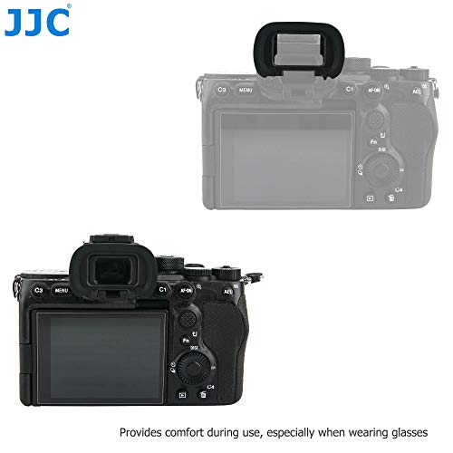 (2 Paket) JJC Weiche Silikon Augenmuschel für Sony Alpha A1 A1II A9III A7RV A7SIII A7IV ILCE-1 ILCE-1M2 ILCE-7RM5 ILCE-7SM3 ILCE-7M4 Spiegellose Vollrahmenkamera Ersetzt Sony FDA-EP19