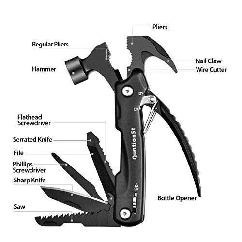 Gift For Men Dad Husband Brother Boyfriend Boys, Hammer Multi-Tool, Personalized Men Gift For Christmas Present Stocking Stuffer, Cool Birthday Gift Idea For Men Adult Son,12-In-1 Hammer Multitool #TOP2