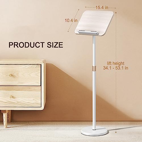 Soporte de suelo ajustable telescópico y giratorio con base antideslizante para laptop 7