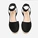 DREAM PAIRS Women's Elastic Ankle Strap Espadrilles Wedge Sandals,Size 6.5,Black,AMANDA-1