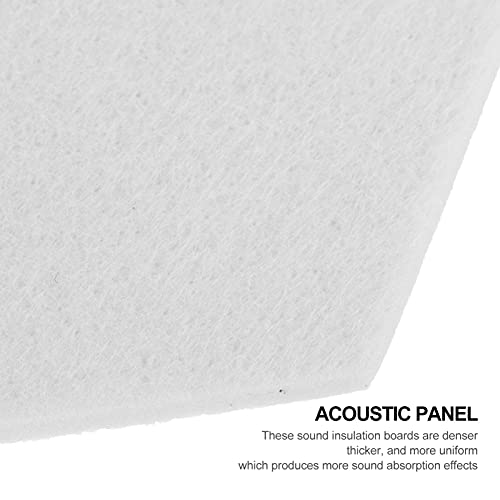 HANABASS 12Pcs Hexagon Soundproofing Pads White Acoustic Wall Décor Self-Adhesive Sound Insulation Mat for Home Soundproofing and Background Wall Decoration miniatura 3