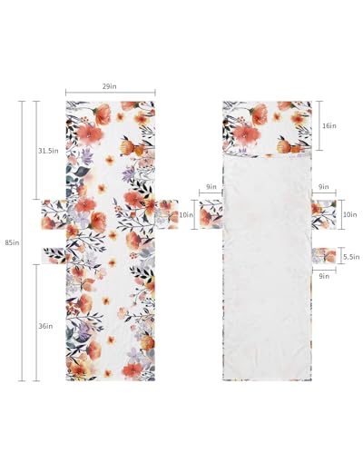 Spring Floral Beach Lounge Chair Towel Cover, Soft Chaise Lounge Towel with Side Pockets Patio Pool Chairs Cover for Beach/Pool Sunbathing 29x85 Colorful Summer Flowers Weeping Botanical