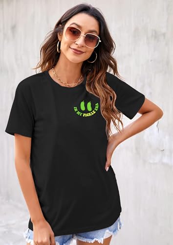 Pickle T Shirt Women: in My Pickle Era Shirts Pickle Jar Tee Shirt Funny Cucumbers Graphic Short Sleeve Tops3