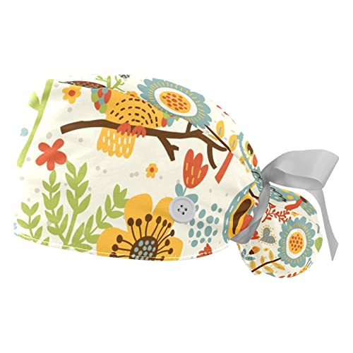 Casquette de travail respirante et anti-transpiration JDEZ avec calot bouffant à motifs