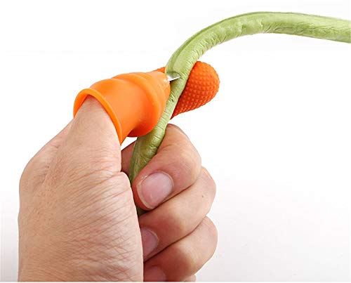 5 StüCk Garten Daumenmesser GemüSeschneider,Mit Fingerschutz Daumen,PflüCken Gartenarbeit Gartenwerkzeug ZubehöR Garten Frauen MäNner,Large