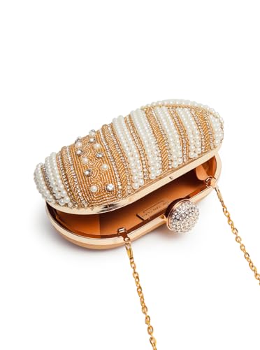 Image of THE TAN CLAN Rabia Hand Embroidered Clutches for women Purses Luxury Evening Handbags for ladies