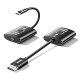 Biaze Wireless HDMI Transmitter and Receiver,No WiFi Connection Required.TX is USB C.No Driver Installation Required,2.4/5.8GH for 1080P Wirelessly Video from Laptop,Camera,PC to Monitor/TV