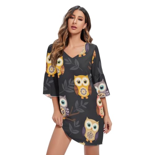 Robe d'été pour camoufler les bras avec des manches 3/4 fluides