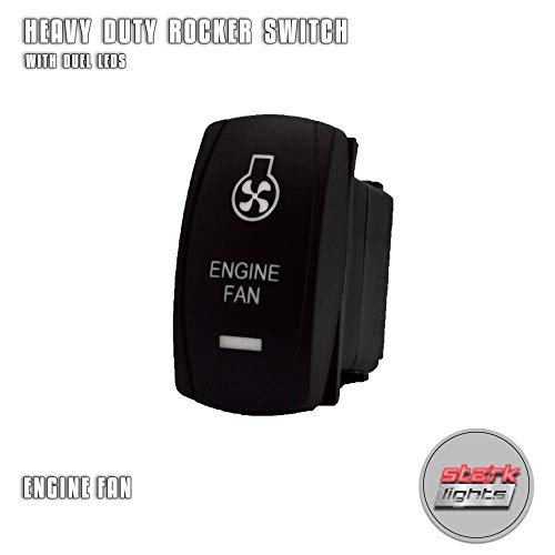 VENTILADOR DO MOTOR - Laranja - STARK 5-PIN Gravado a Laser Luz Dupla - 20A 12V ON/OFF