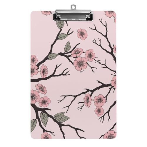 Planchette de bureau A4 Fleur de Pêcher au design raffiné et finitions soignées
