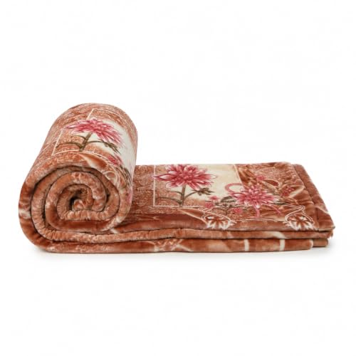 Image of Signature Special Limited Edition Super Soft Double Layered Blanket - 1100 GSM Winter Luxury - Reversible, Ultra Warm & Plush - King & Single Bed (Dahlia Garden, Double)