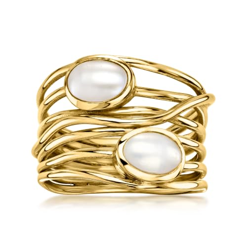 Image of Ross-Simons Gemstone Highway Ring in 18kt Gold Over Sterling