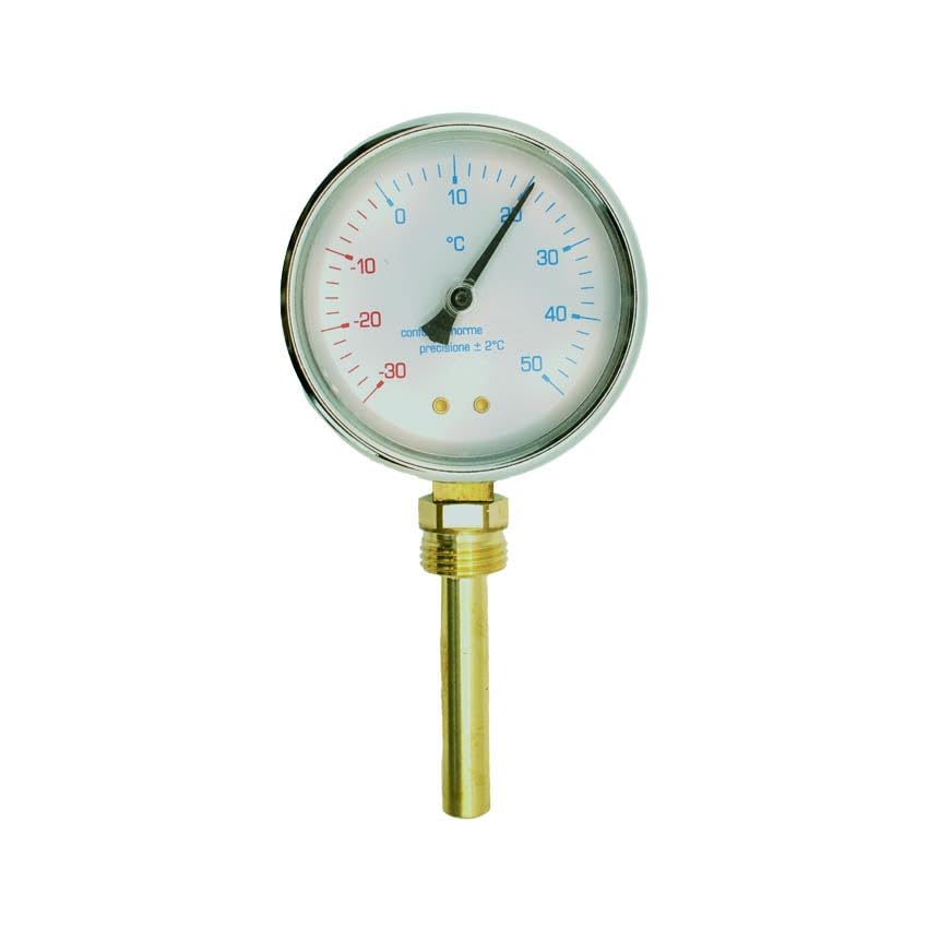 Thermomètre bimétallique raccord radial ø 80