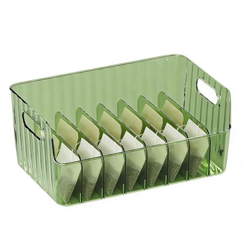 Contenitore per condimenti – Contenitore per salse multi-scomparto, scatola per alimenti con manico, ideale per ketchup, senape, zucchero, caffè, crema, pacchetti, libri, trucco, cibo, bevande