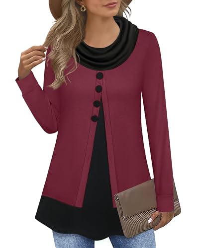 Elegante Pullover Damen Festlich Weihnachtspullover Damen Pullover Rot...