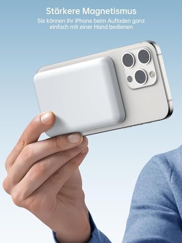 Resim teknosepetim Kablosuz Power Bank, Manyetik Powerbank, PD USB-C Hızlı Şarj Batarya Paketi, iPhone 15/14/13/12 Plus/Mini/Pro/Pro Max ile Uyumlu 