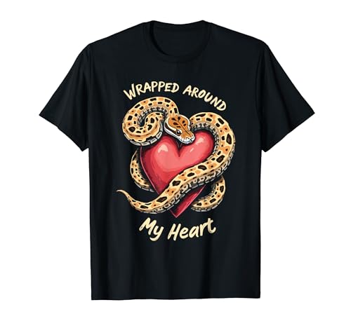 Balle Python Snake Lover Reptile Enveloppée autour de mon cœur T-Shirt