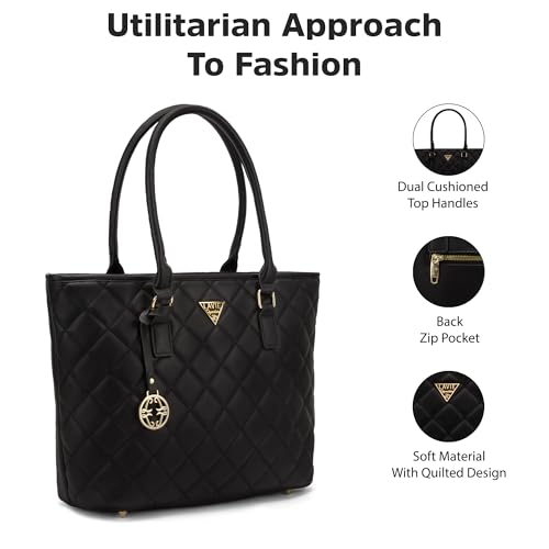 Image of Lavie Signature Woman's Boston Laptop Tote Handbag for Women | Fits upto 15 inch Laptop | Tote Bag for Work | Ladies purse | Stylish Shoulder Bag | Gift for Women