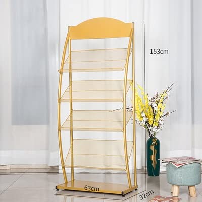 KIZQYN Revisteros Decorativos Revista Rack Folleto Pantalla Estante Estante Atlas Rack Pantalla Estante Información Estante Almacenamiento Publicidad Rack Landing Soporte Folletos (Size : 63cm)