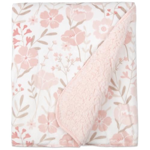 Image of Baby Essentials Sherpa Fleece Baby Blanket 35x30 - Super Soft, Warm Reversible Baby Blankets for Newborns, Infants, Toddlers, and Nursery