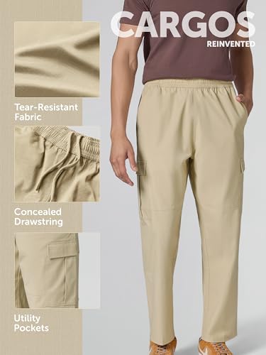 Image of XYXX Rove Ripstop Cargo | Solid Relaxed Fit | Wide Leg Cargo Pant for Men with 5 Pockets