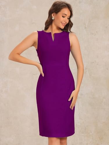 Image of Allegra K Women's Work Sheath Dress Sleeveless Business Office Pencil Dresss