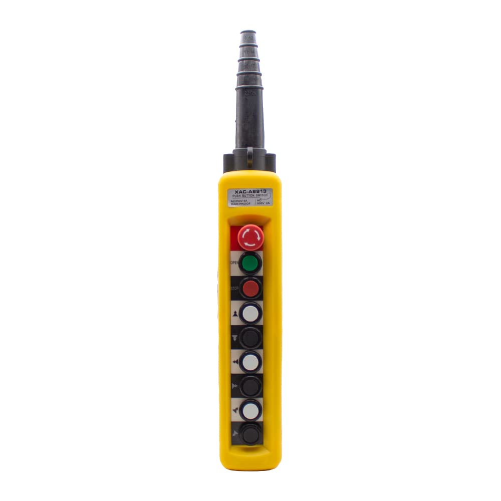 T-king Two-Speed Electric Hoist Crane Lifting Button Driving Control Handle Switch TNHA 8 Pushbutton Pendant Control Station XAC-A8913