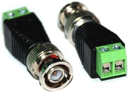 100pcs CAT5 Cat6 UTP to Coaxial BNC Male Connector Jack Plug Balun for CCTV Camera
