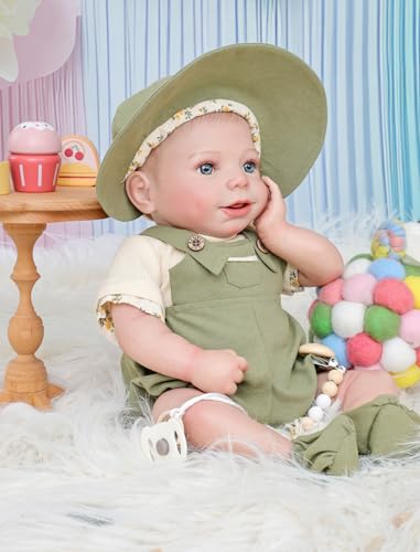 Muñeca Reborn de 20 pulgadas con cuerpo de tela y cabeza y extremidades de vinilo miniatura 1