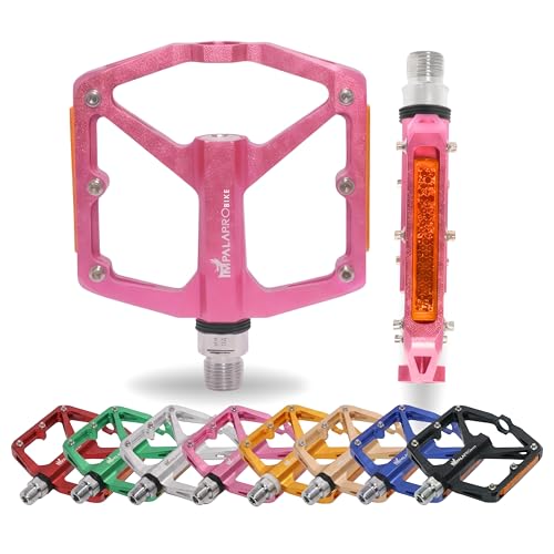 Pédales plates vélo plateforme VTT 100x95mm en aluminium avec pins antidérapants amovibles