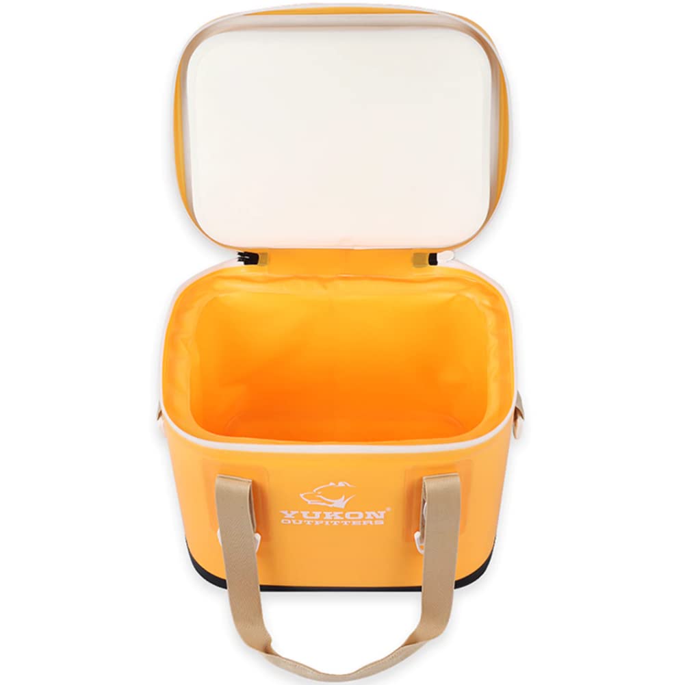 YUKON OUTFITTERS Camping Hiking Outdoor Leak Proof 20 Can Tech Cooler, Orange Sherbert