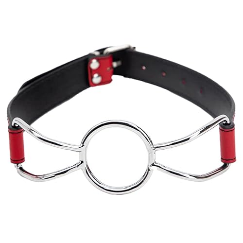 PMBNCF Bâillon BDSM en métal avec anneau, bâillon buccal, bondage SM, plug buccal, anneau, jouets sexuels réglables, jeux de bondage érotiques, jouets BDSM for couples, hommes et femmes(L)