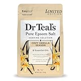 Dr Teal's Epsom Salt Magnesium Soak, Limited Edition Cozy Vanilla Season, 3lbs